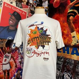 1997 Summer Jam Gargoyle Park Concert T Shirt White Music Festival Tee Sz Large‎